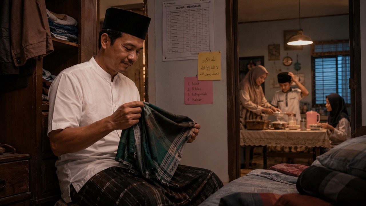 Keluarga dan sarung Ramadan